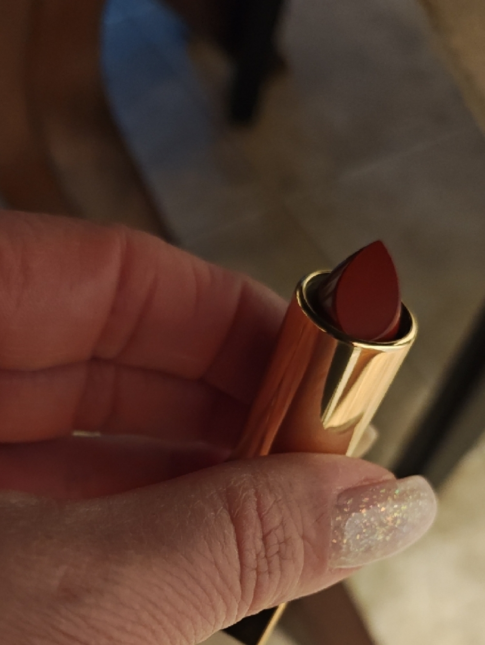 Yves Saint Laurent Gold Metallic Lipstick Case - Picture 3 of 4